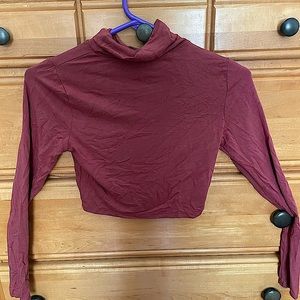 Forever 21 pink turtleneck crop top - S